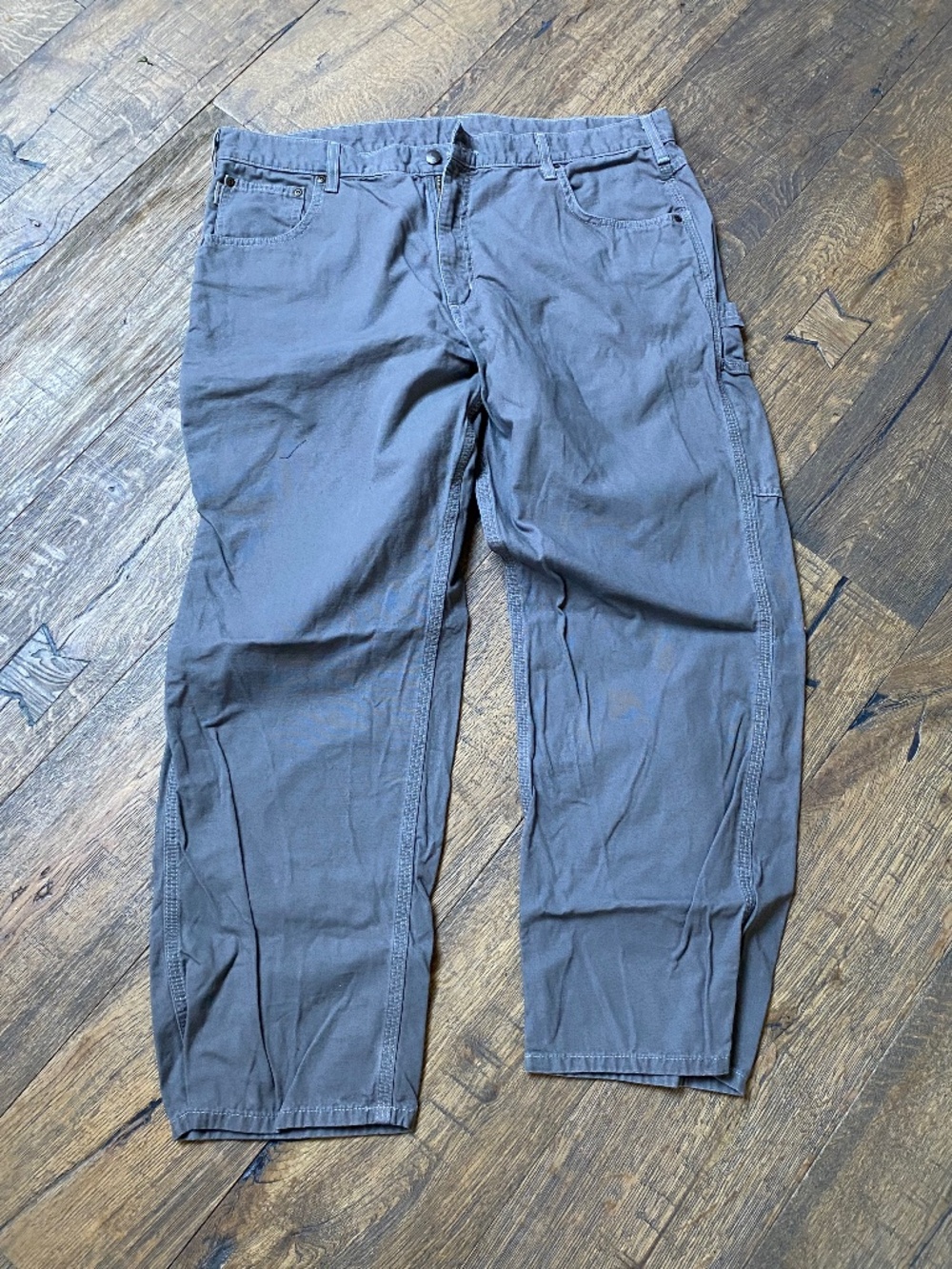 Carhartt Loose Fit Canvas Carpenter Pants Grey 40x30